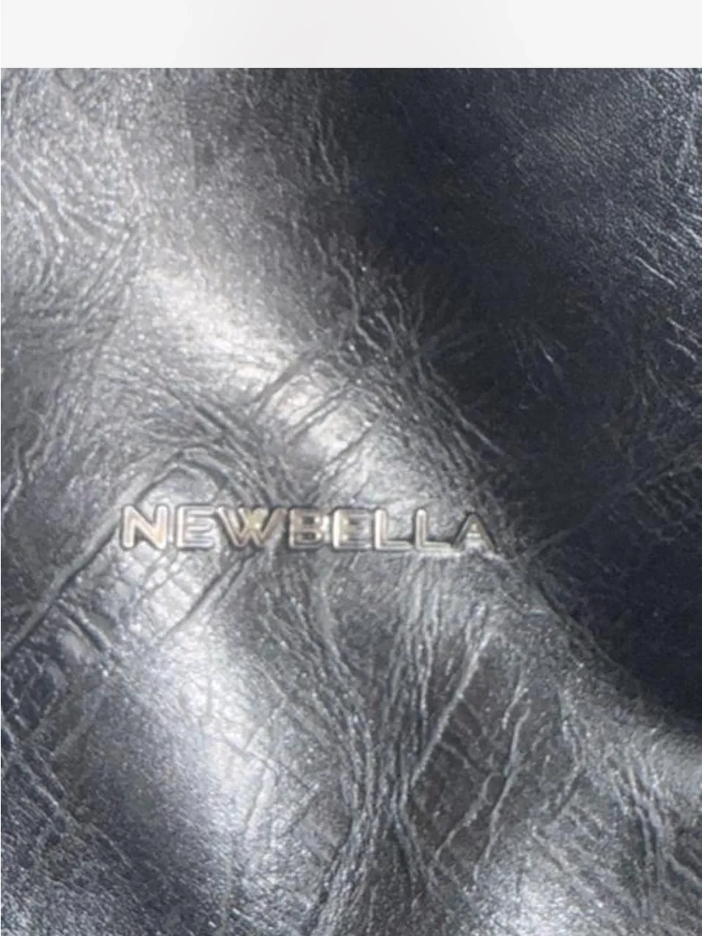 Classic Black Leather Shoulder Bag